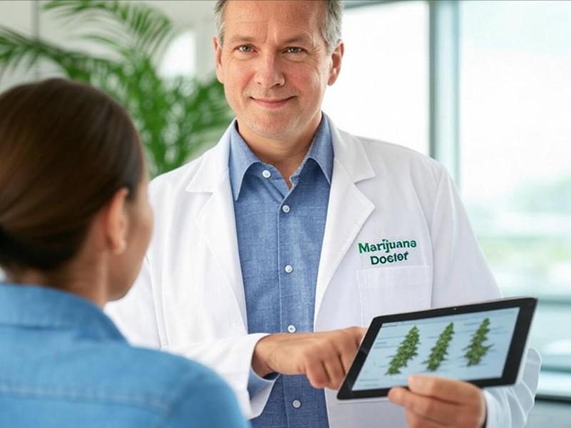 Marijuana Doctor consoling with a patient